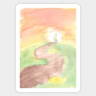 Asriel Dreemurr Through The Barrier Watercolor Art Print Sticker